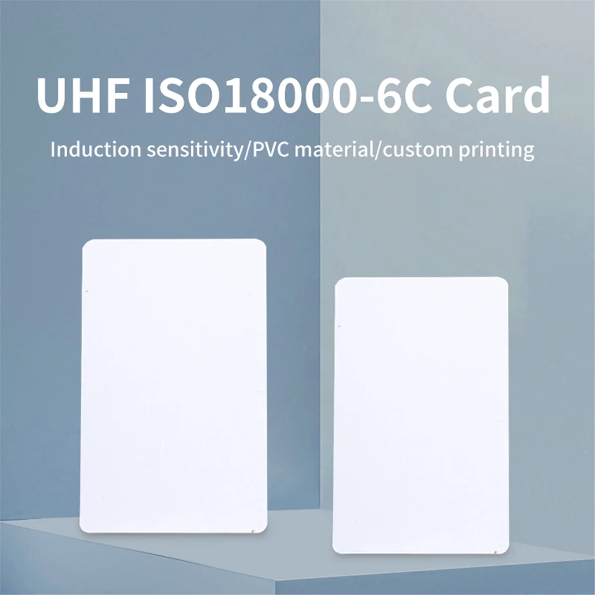 T44C_100PCS UHF 860-960Mhz بطاقة بيضاء طويلة القراءة المدى بطاقة UHF RFID PVC لإدارة الوصول