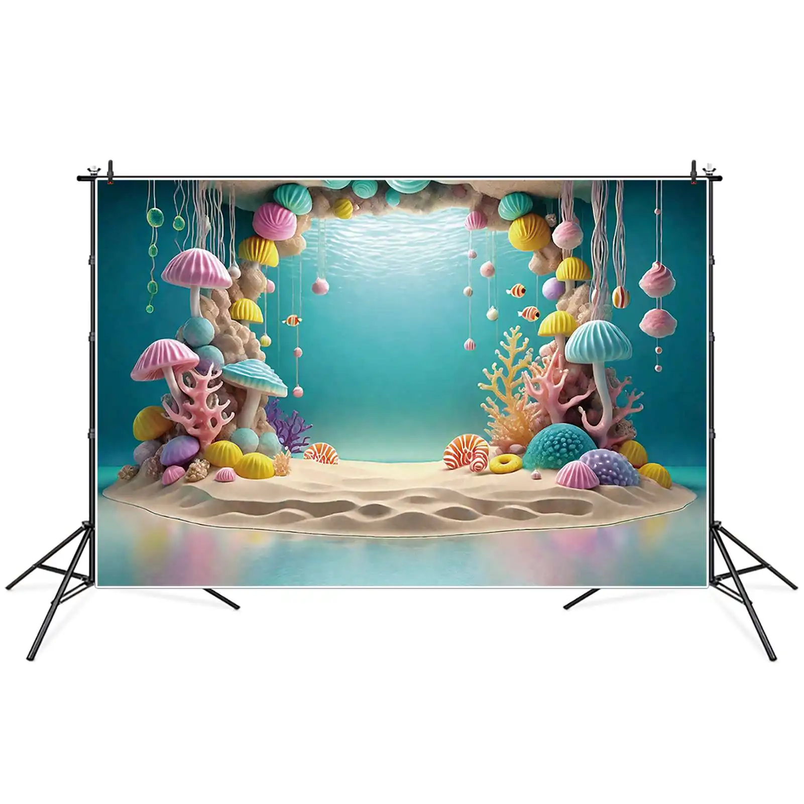 Moon. qg Sommer Süßigkeiten ein Geburtstag Kulissen Mädchen Lutscher Strand Donut Hintergründe benutzer definierte Party Dekoration Photo zon Zubehör