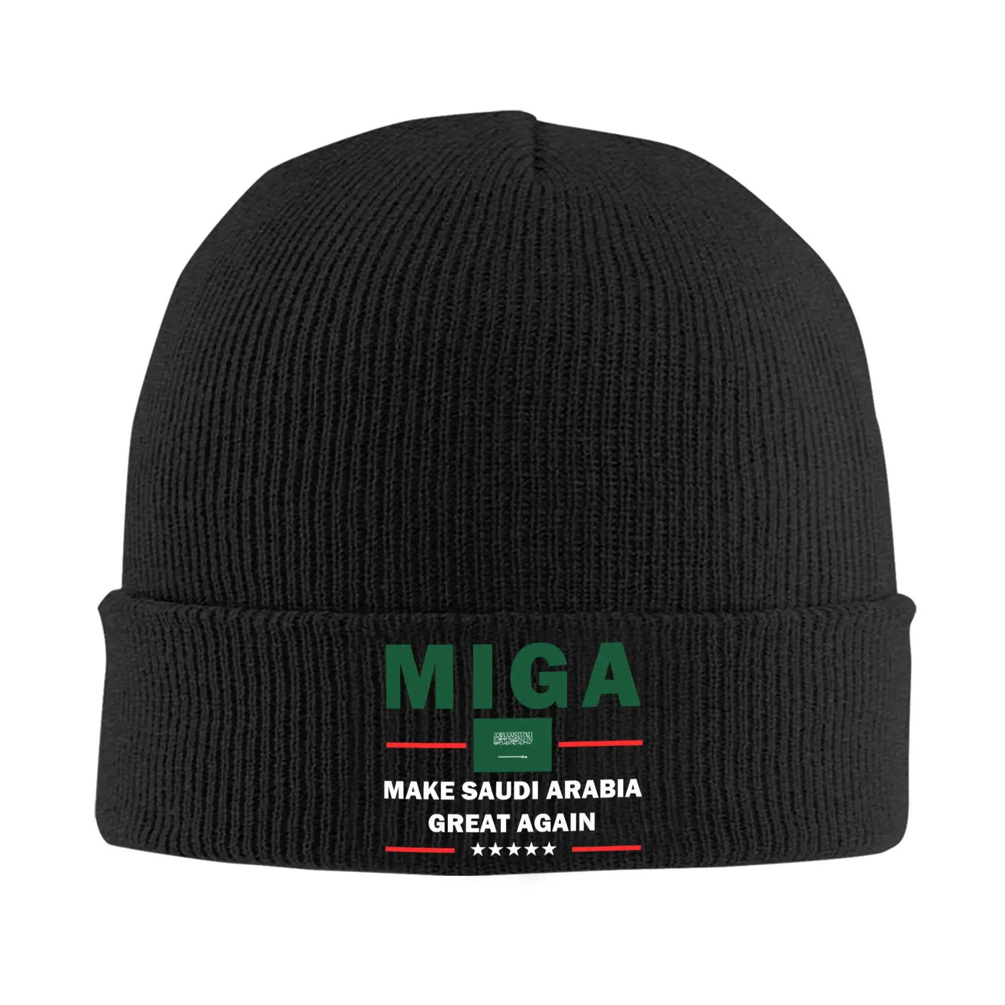 Gorros de punto para hombre y mujer, gorro de punto unisex para adultos, ropa de calle, cálido para invierno, Make Saudi Arabia Great Again
