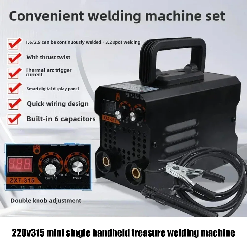 Mini Electric Welding Machine 220V Portable Intelligent Digital Display Welder For Steel Iron Home Workshop Door Frame Projects