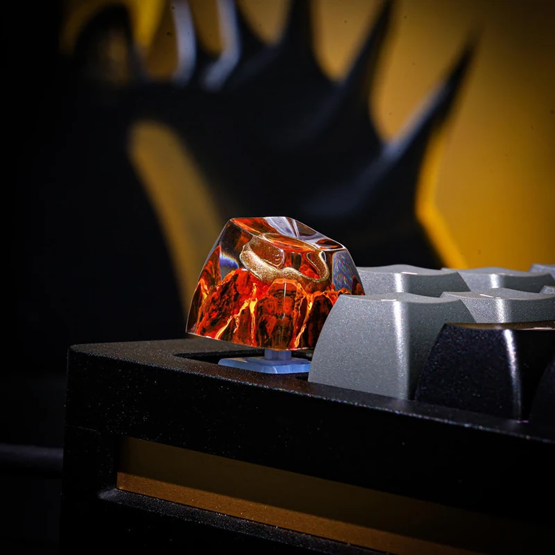 Organism Resin Keycap Creactive Art Keyboard Decoration Anime Figure Magic Ring Theme 3D Landscape Replaceable Keyboard Keys
