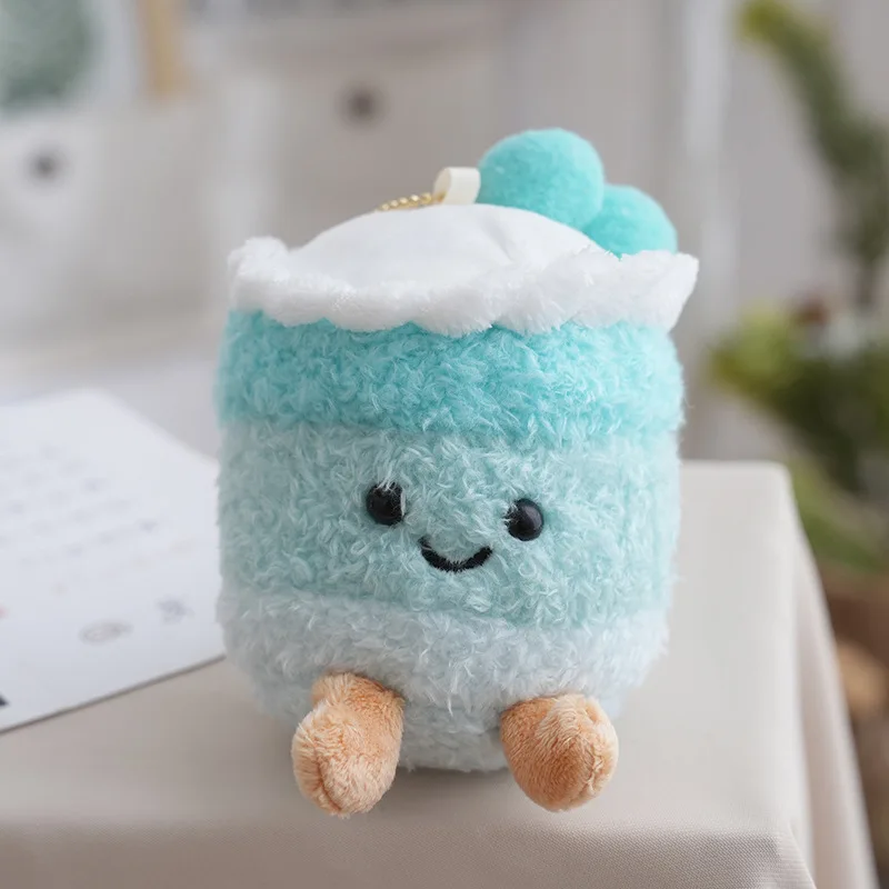 Kawaii Gradiënt Cherry Cake Pluche Sleutelhanger Schattige Pop Speelgoed Cadeau Voor Verjaardag Kerst Anime Juguetes Para Niños Novedosos Geschenken