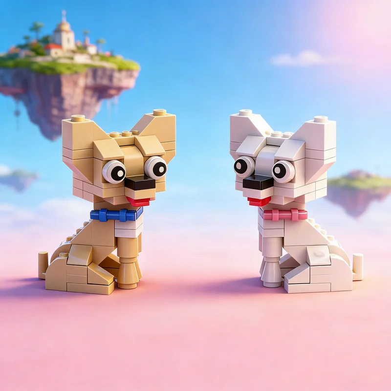 372 stuks MOC Brickheadz Me Contro Te Modelbouwstenen Bouw DIY Creatieve Kerstcadeaus Speelgoed Idee Baksteen Educatie