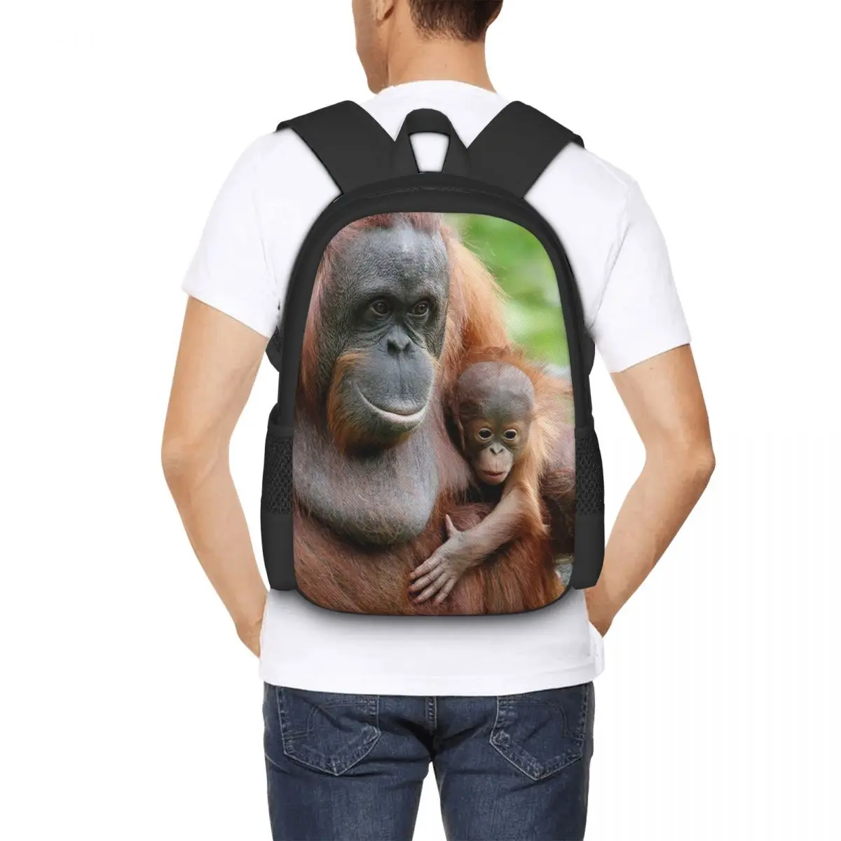 

OrangUtan 003 Student Backpack School Bag Hiking Travel Daypack for Boys Girls Fashion Bookbag Shoulder Bags