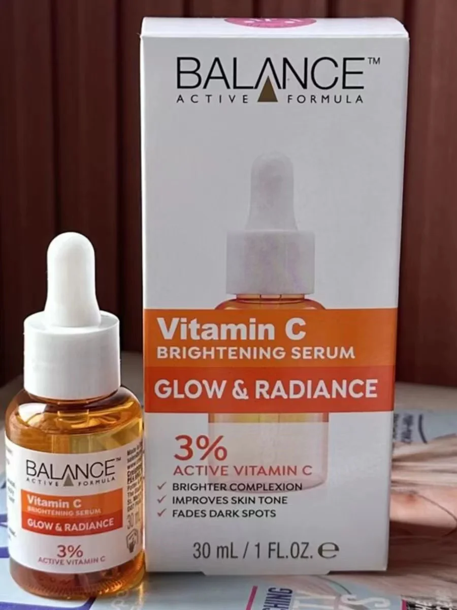 BALANCE UK Vitamin C Essence Brightening VC Serum 30ml Improve Dullness Yellowing Whiten Brighten Skin Tone Rare Beauty Skincare