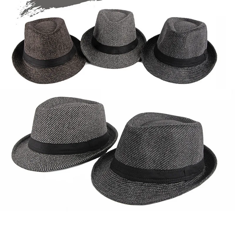 CLIMATE Men Winter Fedora Warm Fedoras Men Hats for Man British Style Warm Hat Caps Gentleman Top Fedora Men Hat Cap