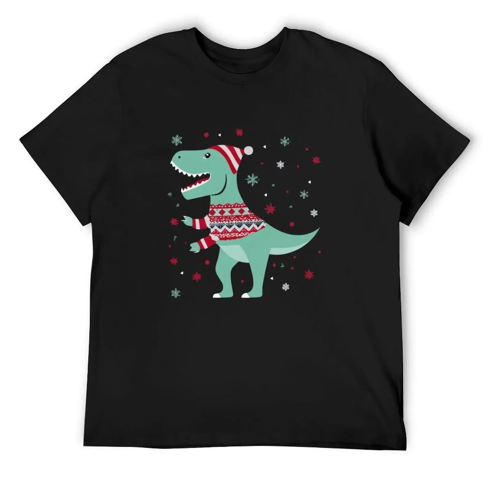 

Funny Ugly T-REX Christmas Sweater T-Shirt summer tops shirts graphic tees Short sleeve tee men