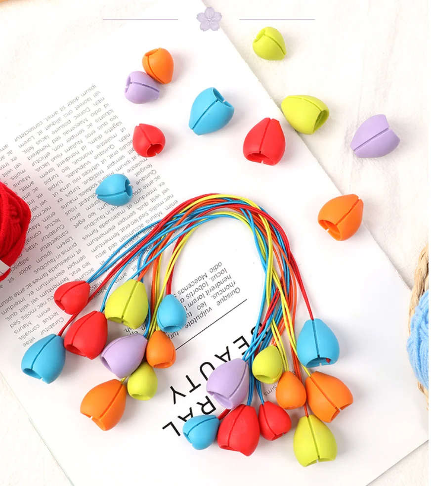 2PCS Anti puncture needle cap needle blockage color needle double pointed needle plug Handmade knitting needle tool
