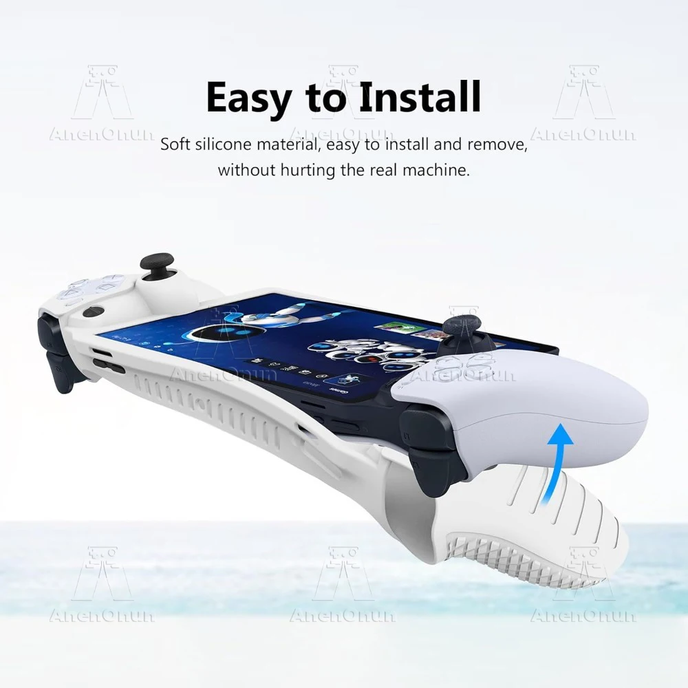 Silicone Case for PS Portal Full Cover Anti-fall Anti-scratch All-Round Protection Non-Slip Grip Durable Soft Shell Skin - White