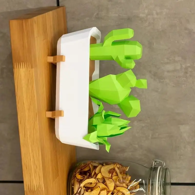 

Succulent Plant Cactus Bonsai Paper Model Home Decor Desk Decoration Papercraft 3D DIY Puzzles Hand Made Creative Toys Props