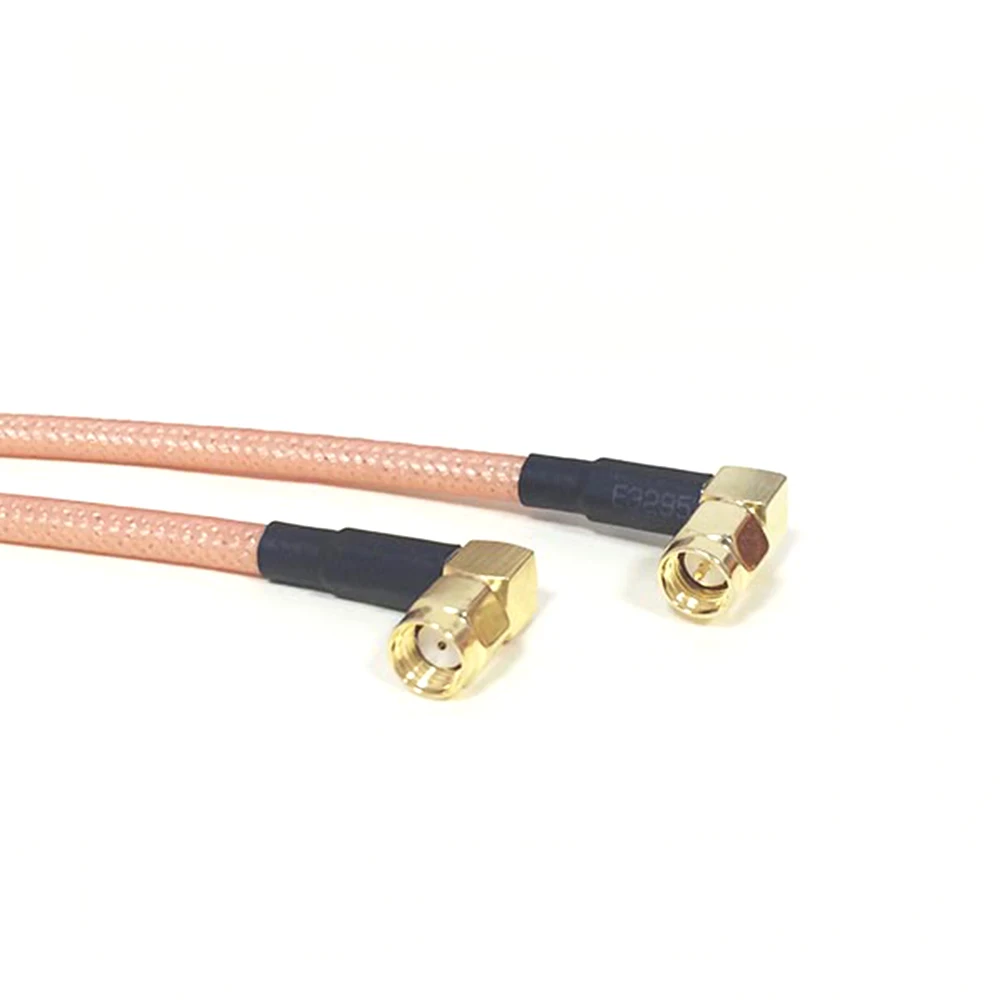 New SMA Male Right Angle To RP SMA  Plug 90-Degree Jumper  Cable Adapter RG316 RG174 RG58 RG142 15CM/40CM/100CM Adapter