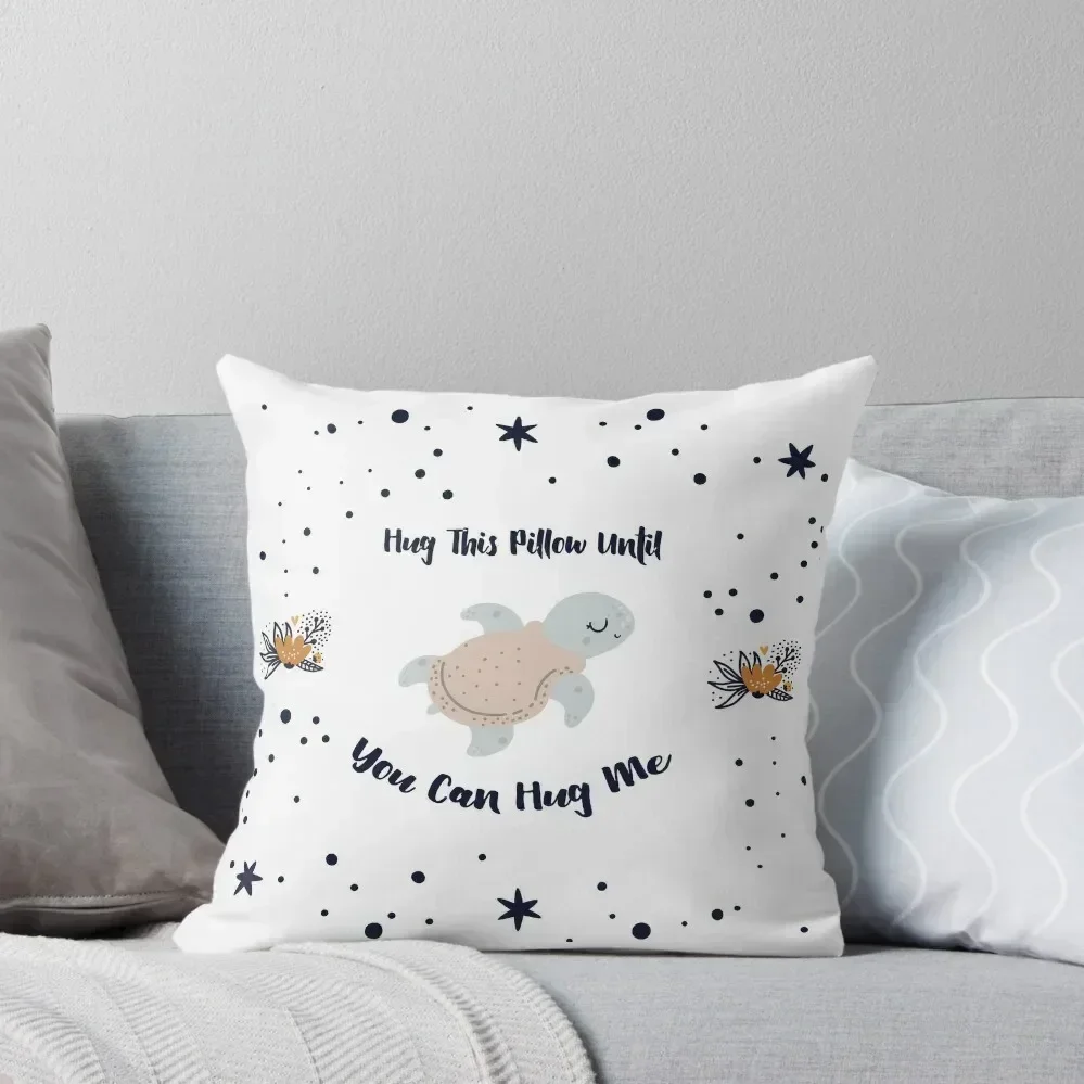 

Hug This Pillow Until You Can Hug Me funny & cute Throw Pillow Luxury Pillow Cover Throw Covers