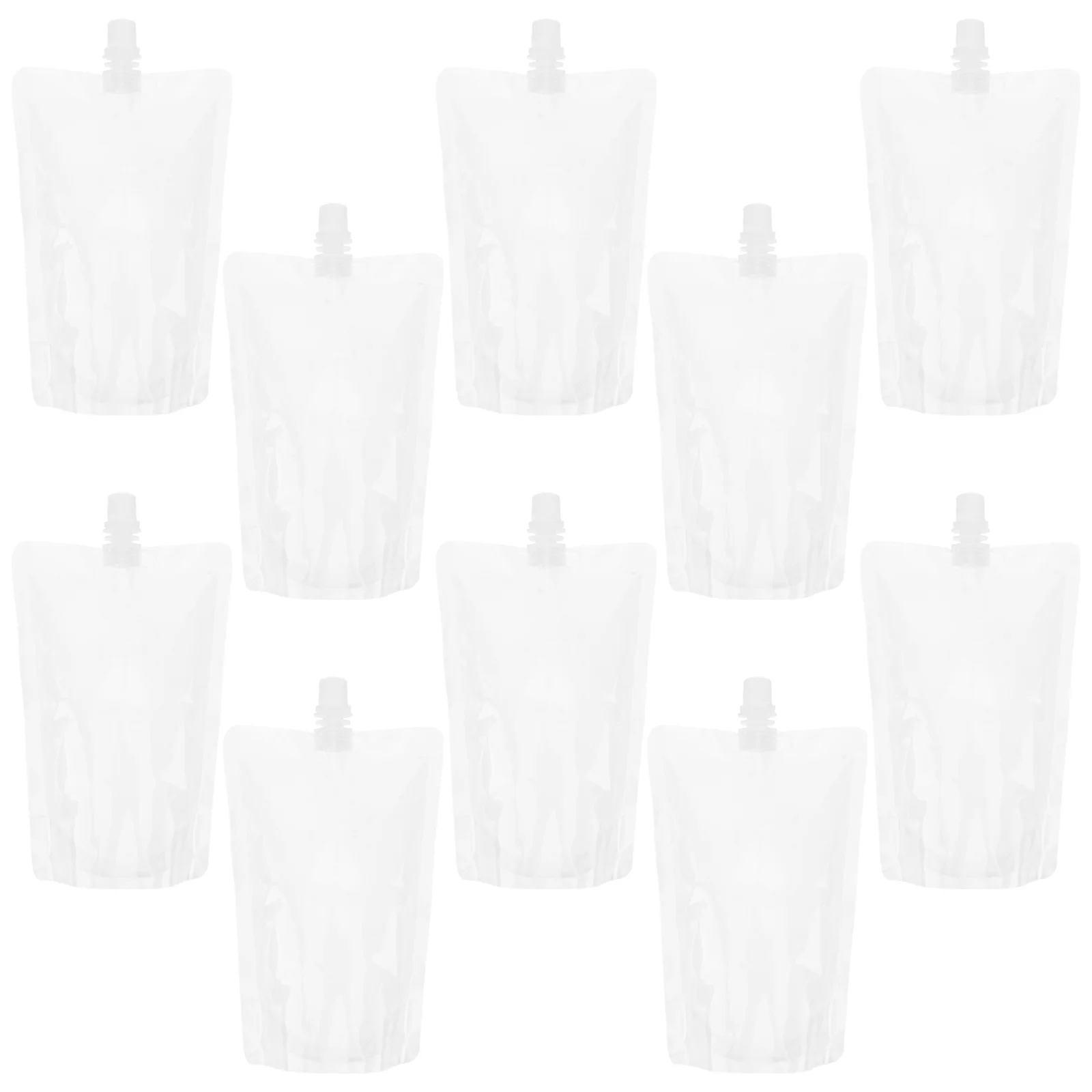 

50 Pcs Standing Pouch Beverages Flasks Bag Kettle Juice Drinking Transparent