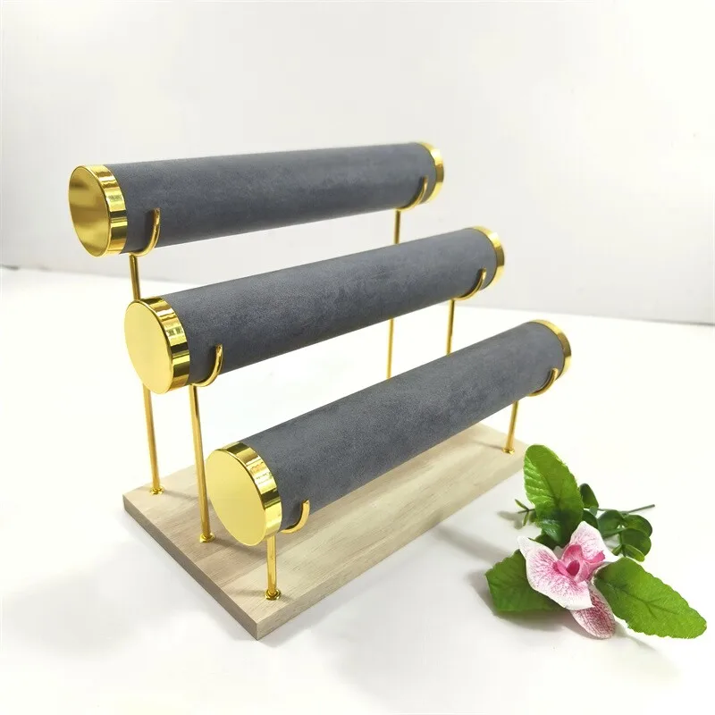 Solid Wood Bracelet Display Rack 3 Layer Watch Storage Stand Counter Bracelets Organizer Holder Detachable Watch Display Holders