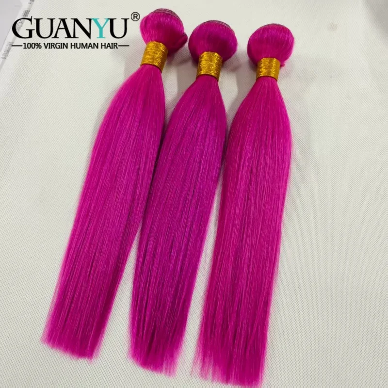 10A Purple Colored Straight Human Hair Bundles Extensions 3/4 Bundle Deals Brazilian hair