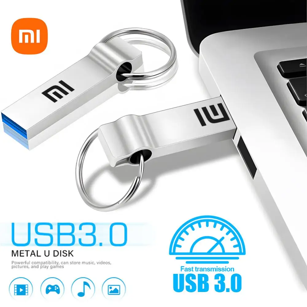 Xiaomi-Mini clé USB en métal, disque flash haute vitesse, clé USB étanche, clé USB d\'origine, 2 To, 1 To, 512 Go