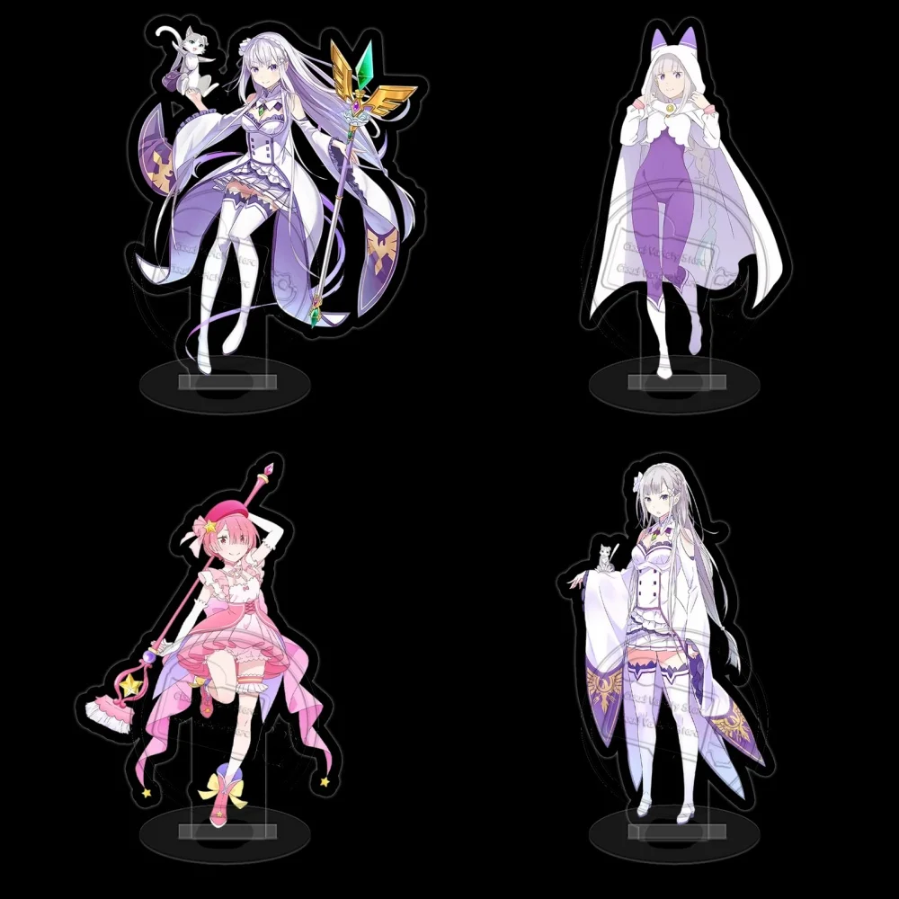 15CM Acrylic KeyChainStand Model Cosplay Characters Ornament Accessories Good Gift Anime Re:ZERO -Starting Life in Another World