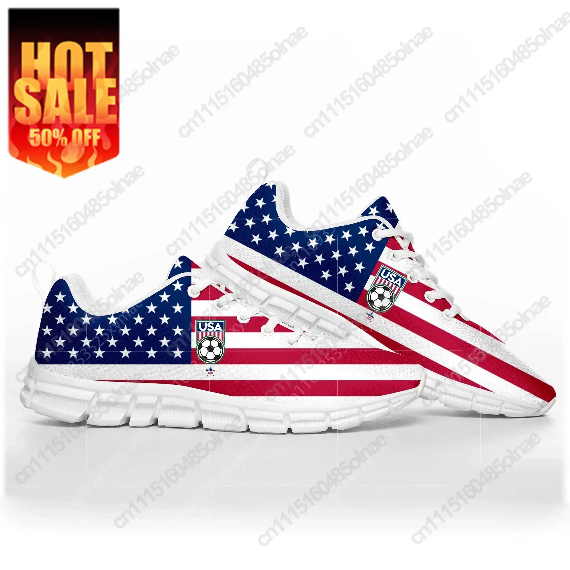 USA Flag Sports Shoes Mens Womens   Sneakers Soccer Football Casual Custom High Quality Couple Shoes
