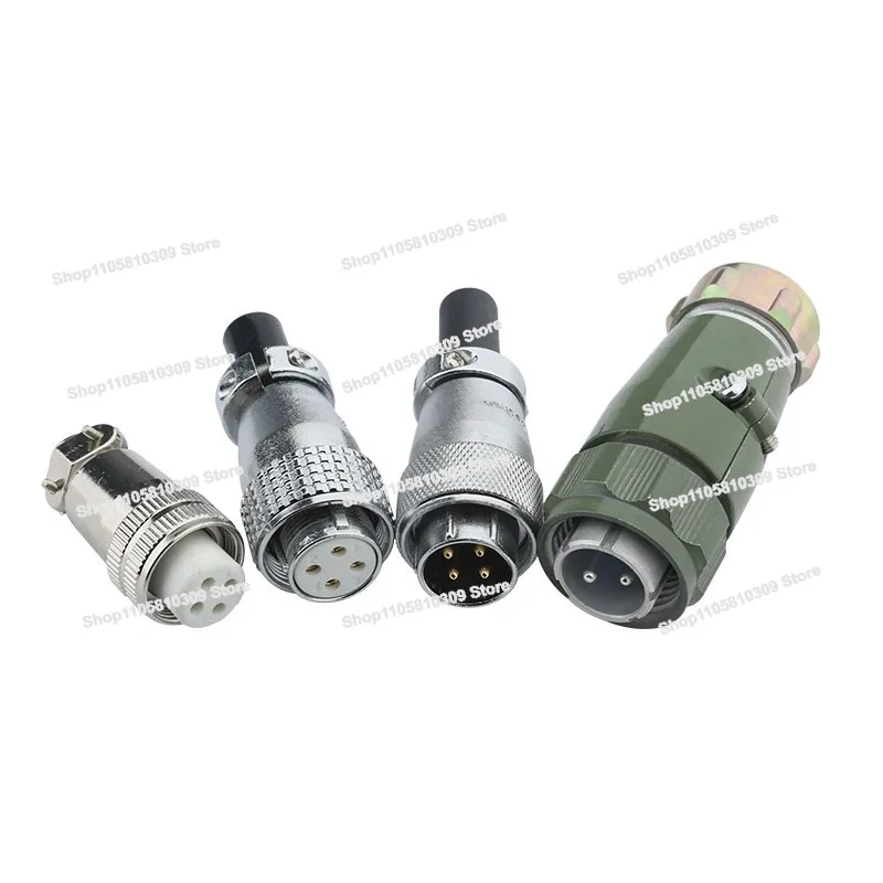 Engraving Machine Spindle, Aviation Plug, Male and Female End 1.5KW Spindle Air Plug, Engraving Machine Accessories