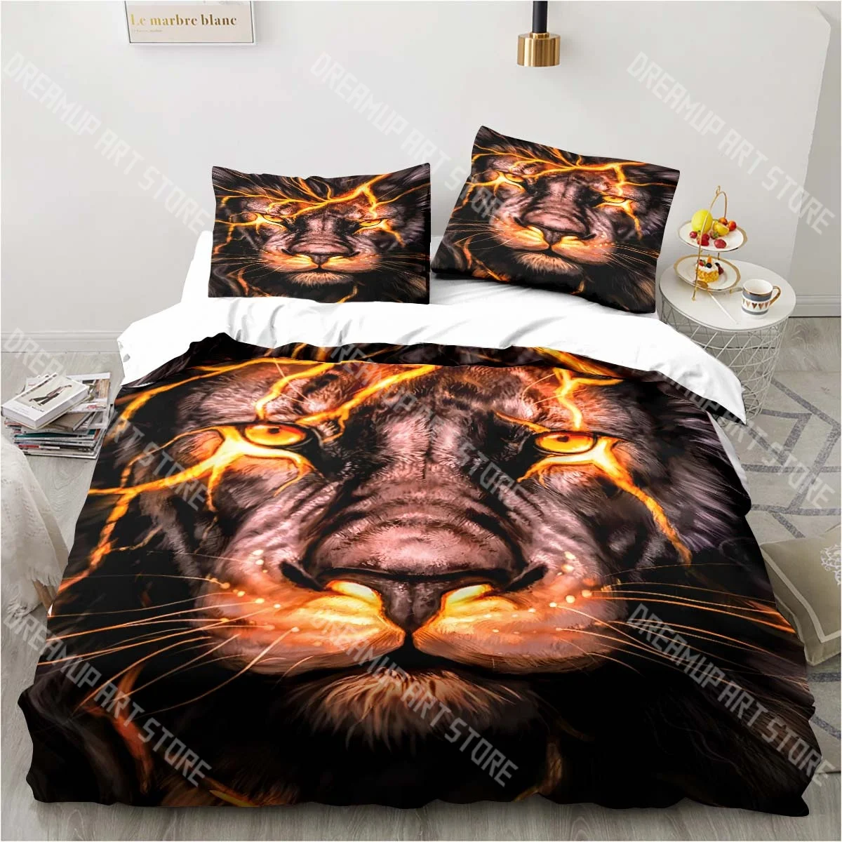 3D Printed Wild beast Lion Wildlife Bedding Set for Boys Girls Duvet Cover Pillowcase Twin Queen King Full Single Double Sizes