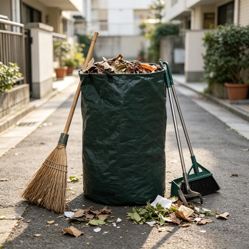 Laminated Waterproof Garden Leaf Bag Compost Flower Weed Organizer Corrosion Resistant Leaf Storage Bag Large Capacity Yard