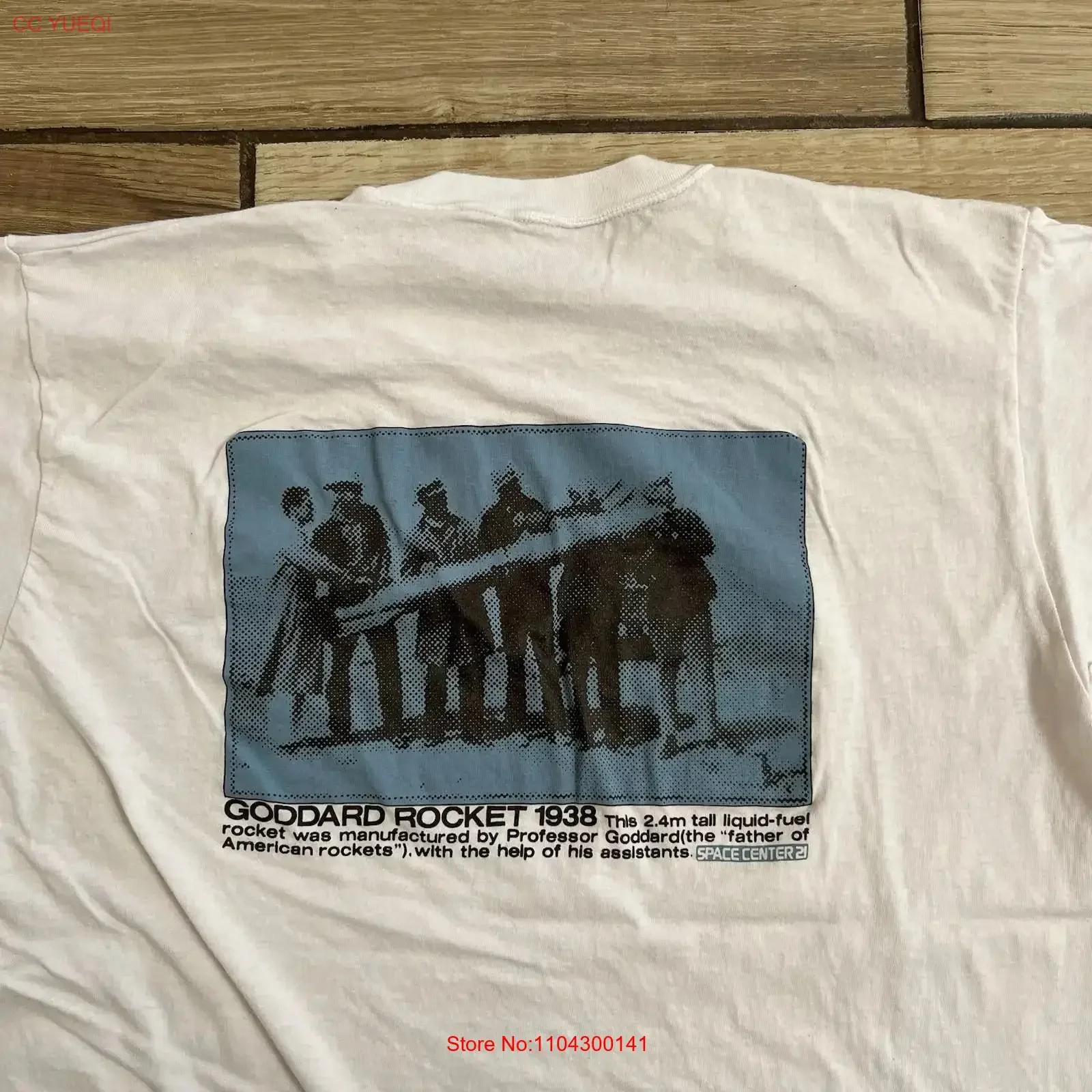 Vintage Space T shirt Goddard Rocket Station 21 Mens Size Medium vintage Washed Versatile Breathable homme Unisex Stretched