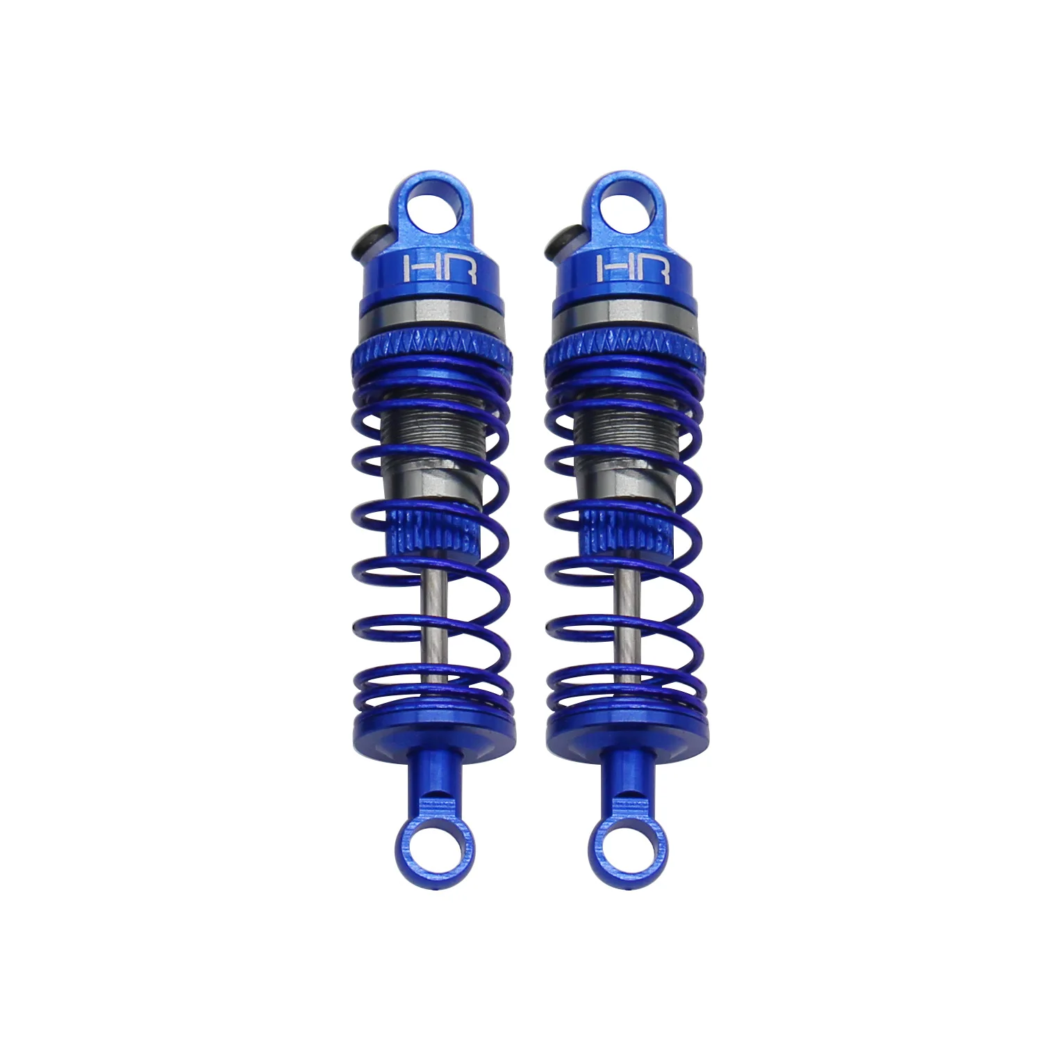 Hot Racing MTT52DP01 Threaded Alum Front Shocks Pair 52mm Blue Progressive Spring 1/18 Losi Mini-T 2.0 B2 Drag