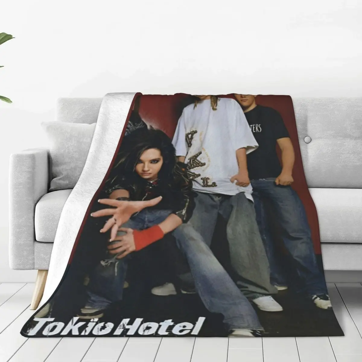 Tokio Hotel Blanket Bill Kaulitz Travel Office Flannel Bedding Throws Soft Warm Couch Chair Custom Bedspread Birthday Gift