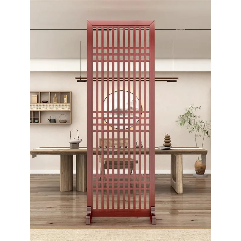 Screen partition living room Solid wood ancient partition fence