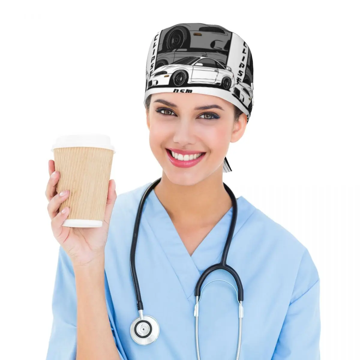 Eclipse 2G Comic Scrub Hat Doctor Working Surgical Cap Men Women Adjustable Nursing Caps for Dentist