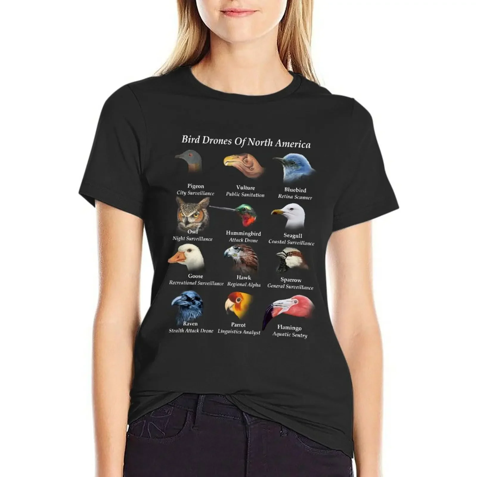 Bird Drones Of North America - Funny Bird Watching Birdwatcher, Cute Field Guide For Bird Lovers T-Shirt