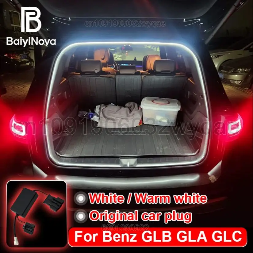 Car LED Atmosphere Light For Mercedes-Benz GLB Trunk Light Customized Tail Box Brightening Light Auto Interior Accessories