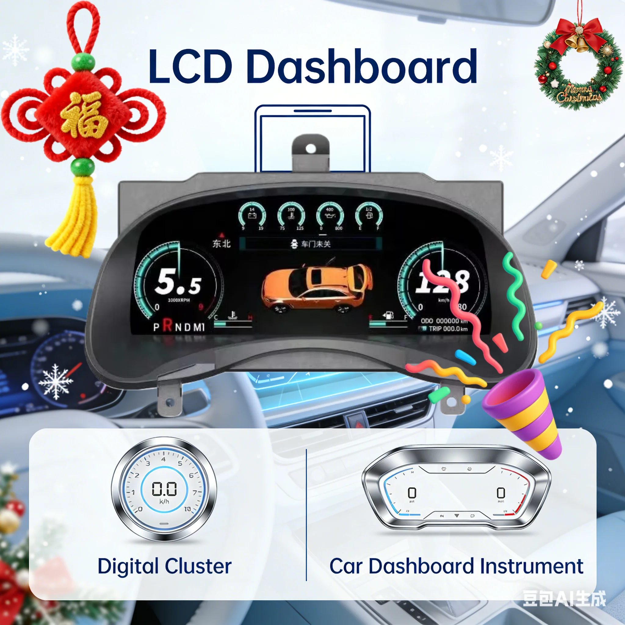 Car Auto Speedometer for Infiniti QX70 FX35 FX37 FX50 2009-2016 LCD Digital Cluster Car Virtual Cockpit Dashboard LCD Instrument