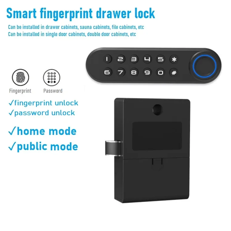 

Smart Drawer Lock Keyless Fingerprint Lock Digital Electrical Locks for Sauna Gym Office Cabinet Locker Password Cabinet Lock