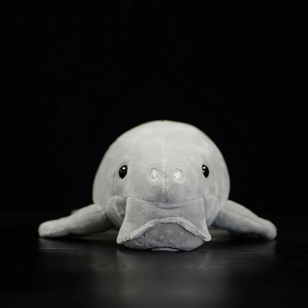 Cute Dugong Dugon Soft Stuffed Plush Toys Manatee Doll Simulation Cuddly Lifelike Dudongidae Ocean Animals Model Gift 36CM