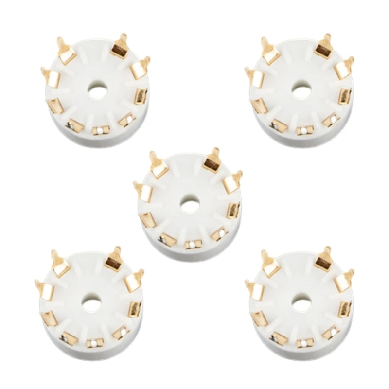 5pcs Quality B9A Ceramic 9Pin Tube Socket for Improved Sound Vacuum Tube Socket