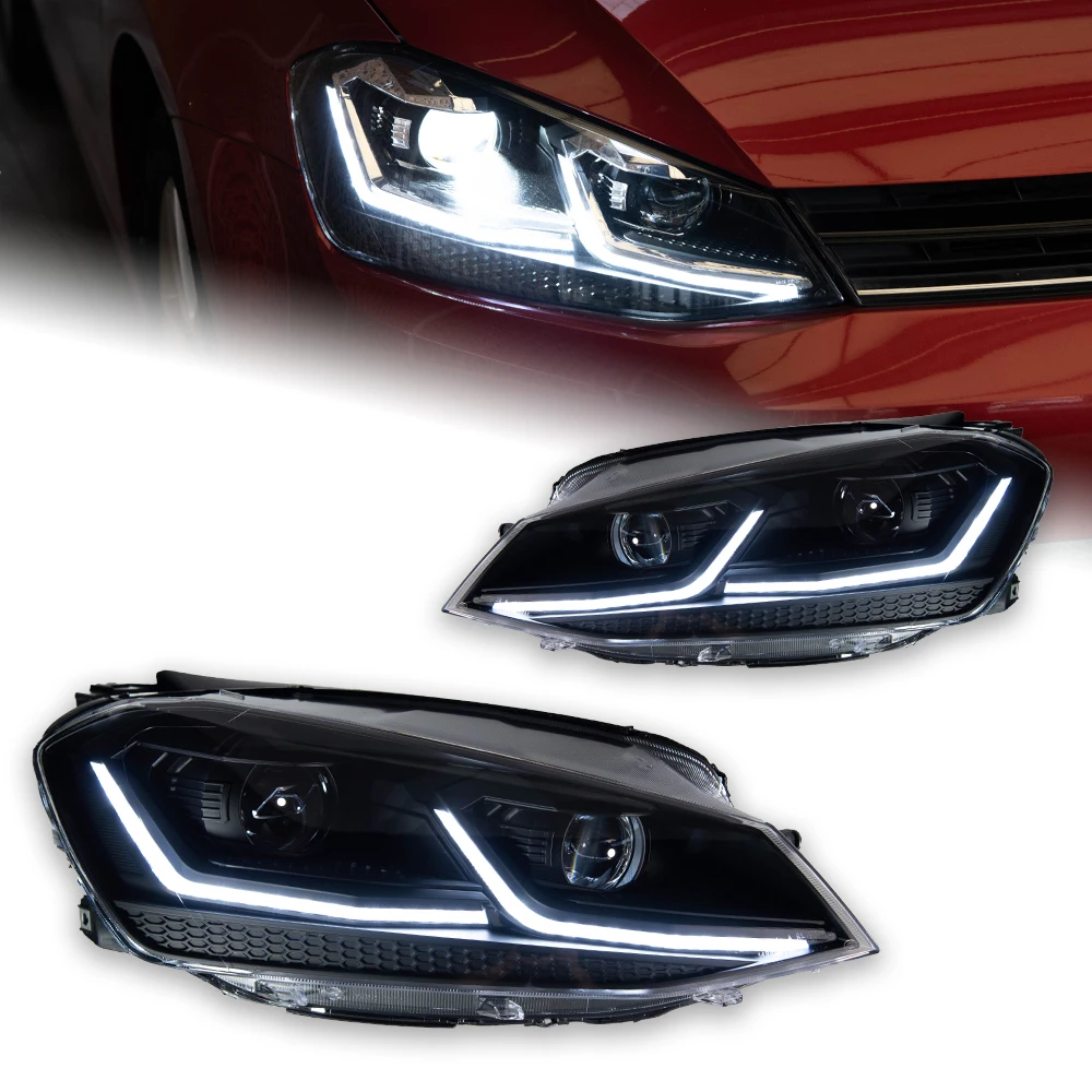 

AKD Стайлинг автомобиля для VW Golf 7 светодиодные фары 2013-2017 MK7 фары DRL фары динамические сигнальные линзы автомобильные аксессуары