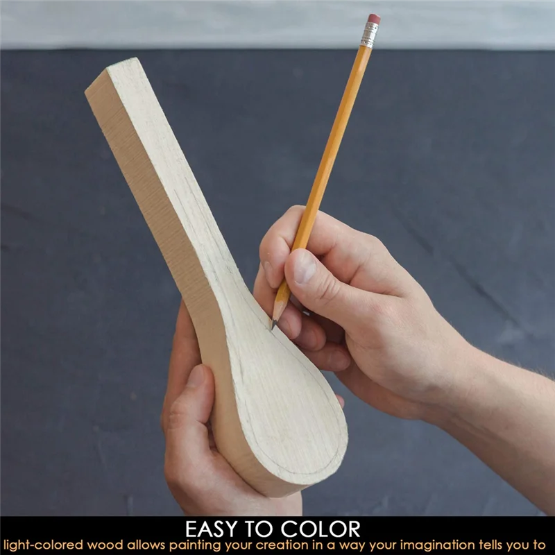 ABWE-2 Pack Wood Carving Spoon Blank Walnut Unfinished Wooden Craft Whittling Kit For Beginner Kids Easy To Use