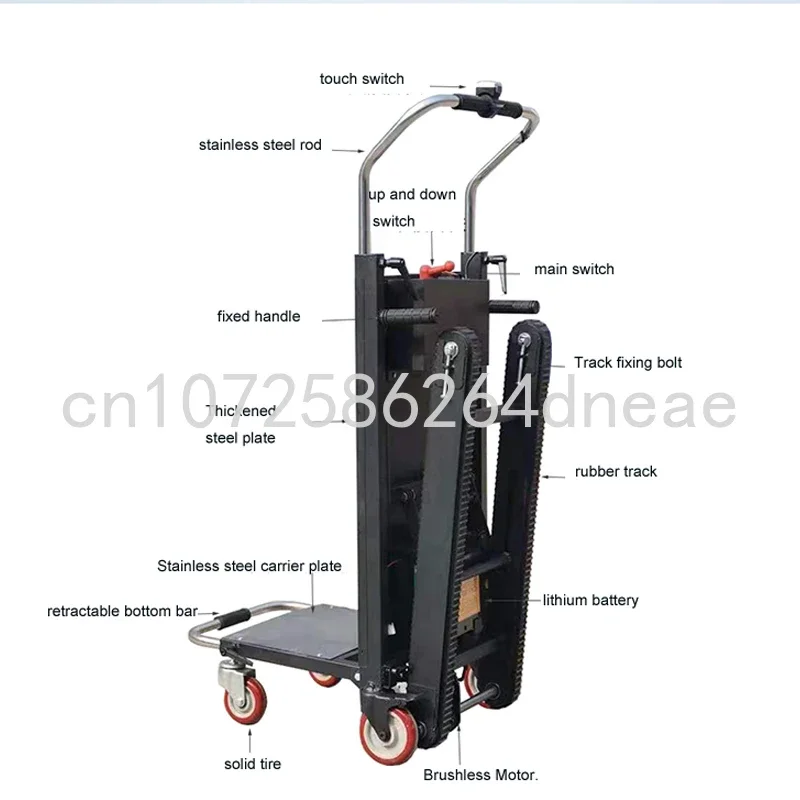 Foldable Crawler-type Electric Stair Climber Silent Truck Labor-saving Stair Climbing Artifact Home Appliance Up Down Trolley