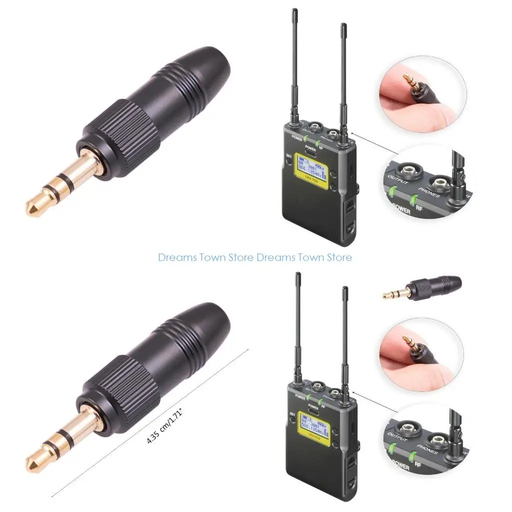 HX6A Aluminum 3.5 Earphone Plug 3 Pole Stereo Male Plug Gold Plated Connector