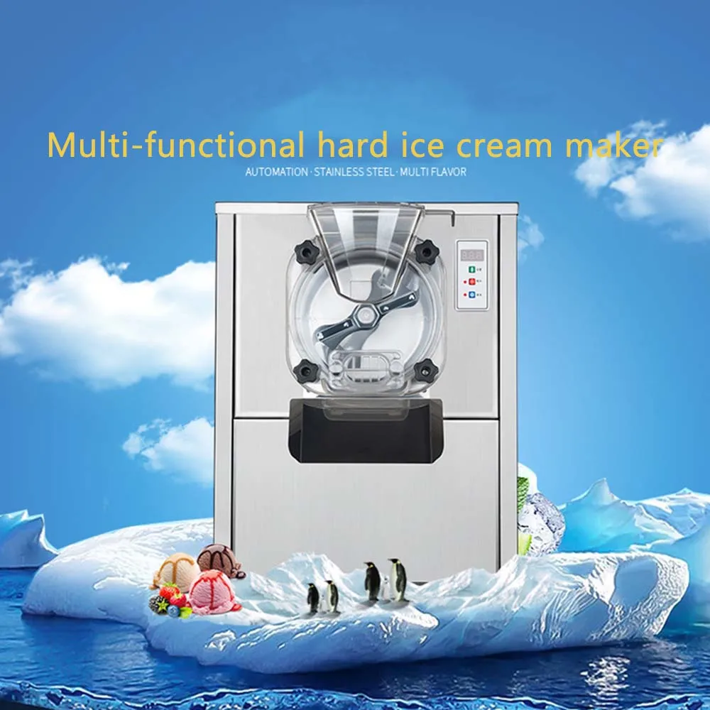 Fully AutomaticHard Ice Cream Machine Commercial Ice Cream Cone Maker Desktop Ice Ball Milk Tea Shop