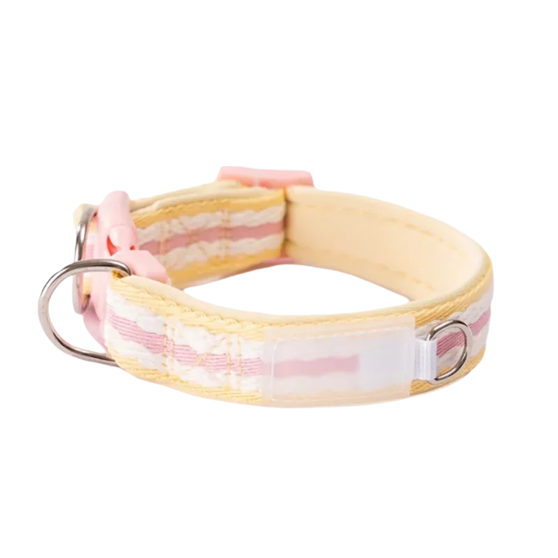Adjustable Cotton Dog Collar With Plastic Buckle For Pets_voghion.com