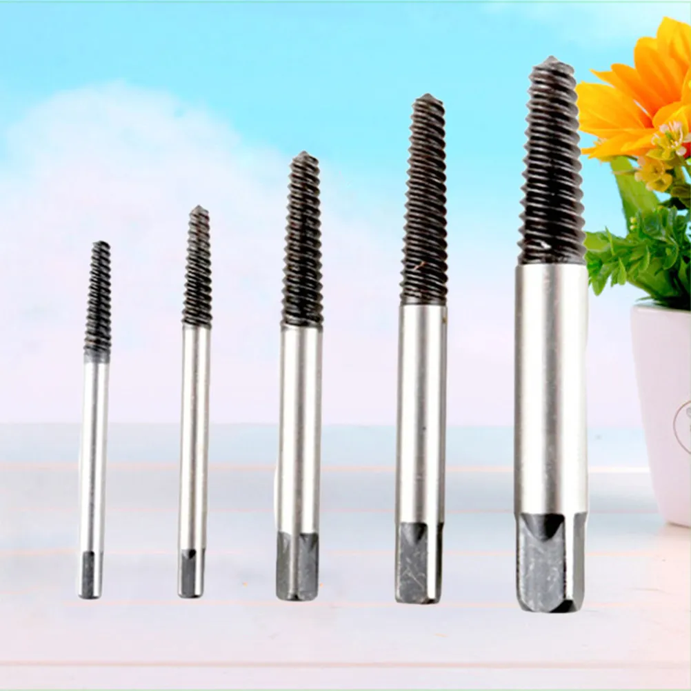 5Pcs Bolt Extractor For Auto Repair Mechanic Screw Heavy Duty Steel Tempered Remove Broken Damaged Screws