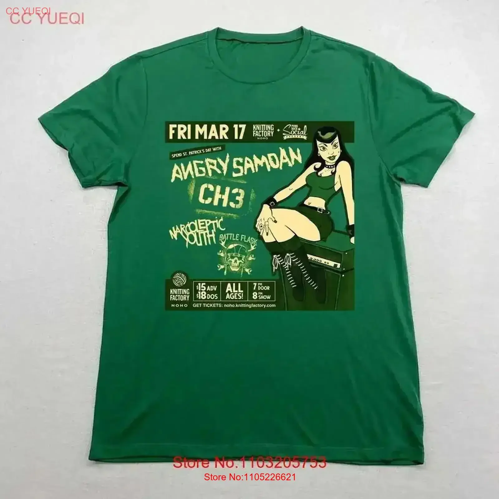 NEW The Angry Samoans Poster Fan Green All Size T Shirt AR983 vintage Washed homme Casual Breathable Soft Top For Everyday Wear