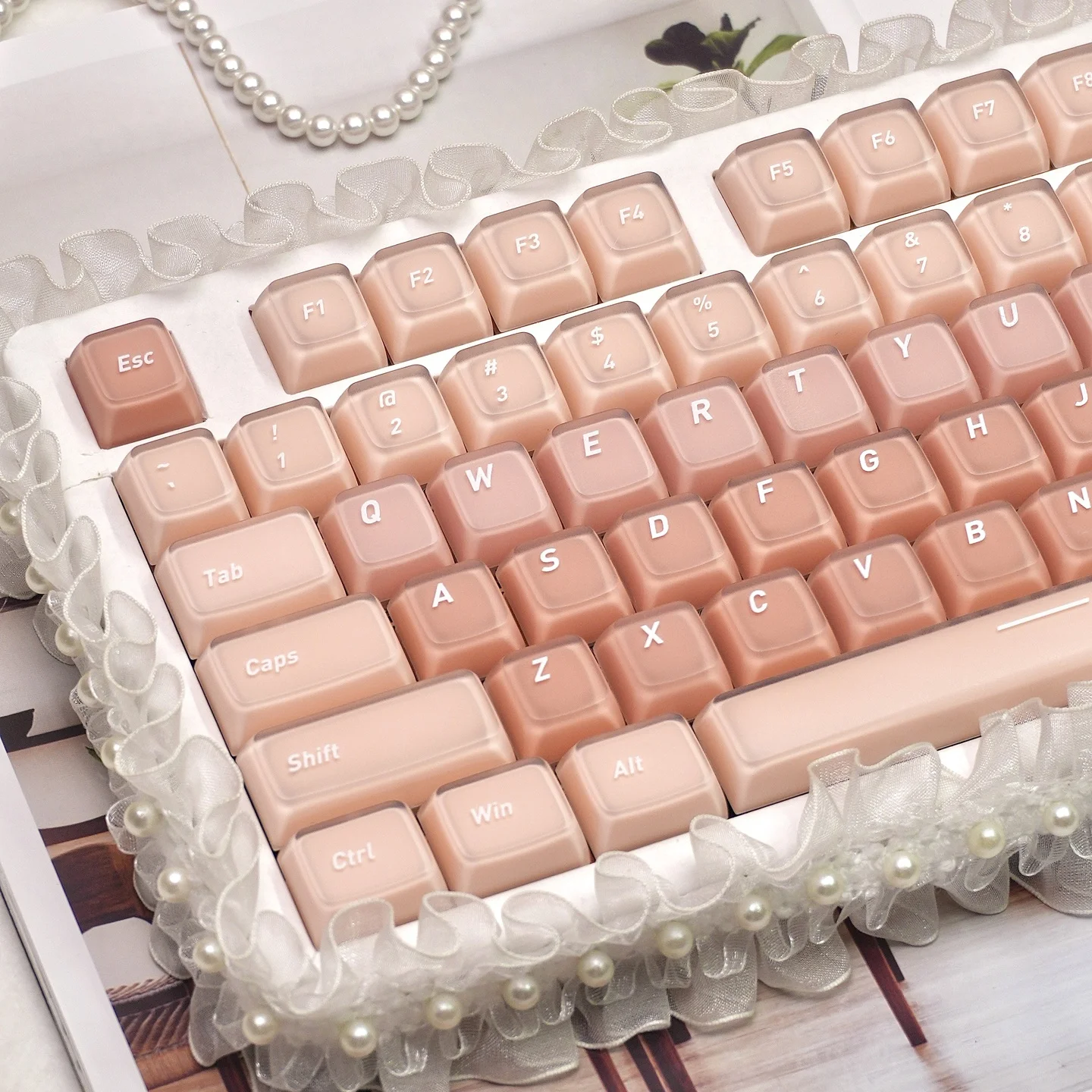 Mintcaps CSA Foundation / Blueberry / Strawberry Keycaps ABS+PC Round Pink Cute Keycap Sets For MX Mechanical Keyboard Keycaps