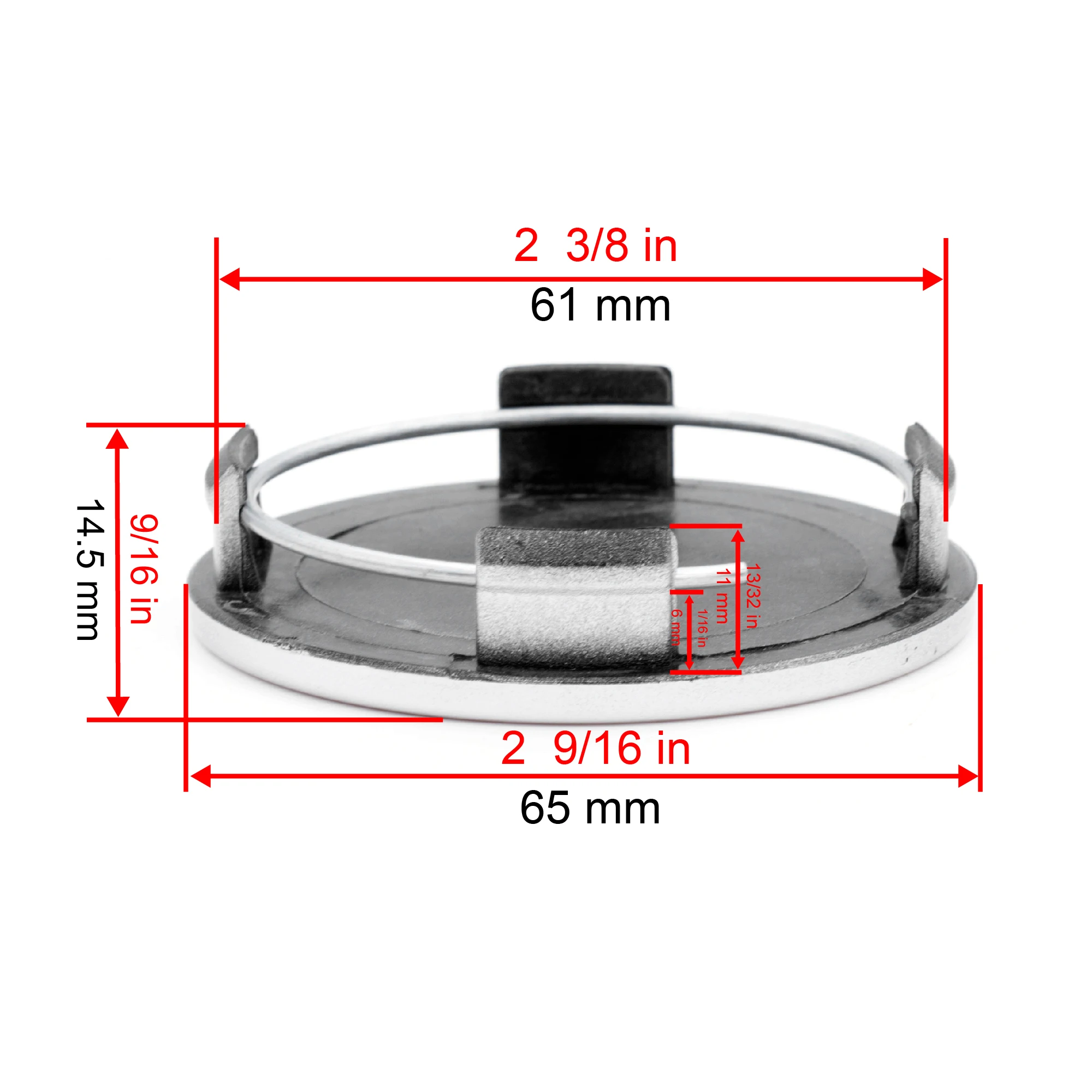 Rhinotuning 자동차 휠 림 캡, 타이어 림 허브 캡 커버, ABS 자동차 교체 부품, OD 65mm, 2.56 "ID 61mm, 2.4", 2/4PCs