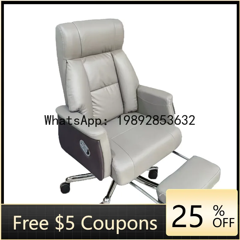 Z5 Comfortable Long Sitting Not Tired Multifunctional Manual Genuine Leather Executive Chair Office Chair Reclining Boss Chair