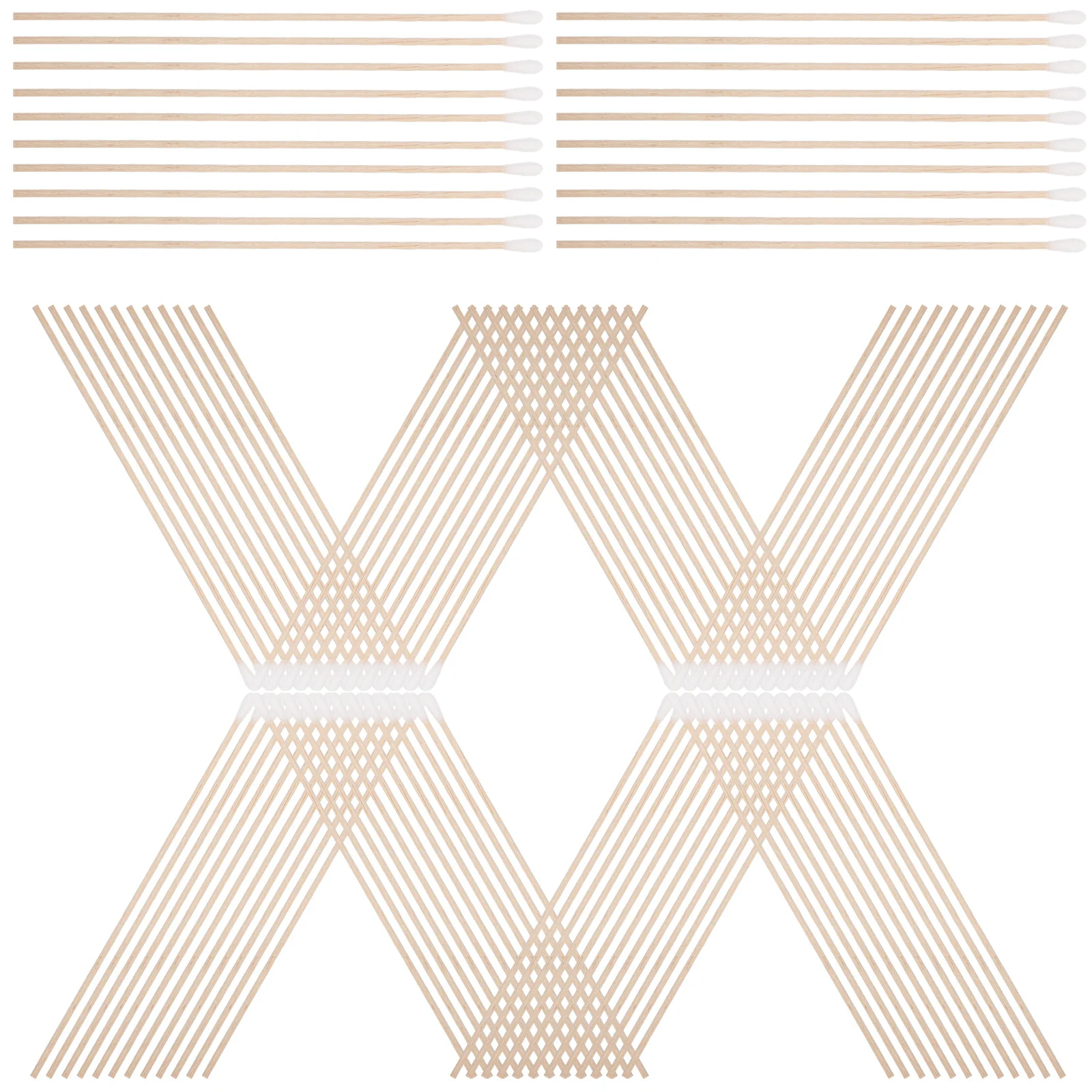 

100pcs Dust Free Cotton Swabs Hygienic Quality Wooden Use Face Body Ear Cleaning Makeup Tool Medical Swabs