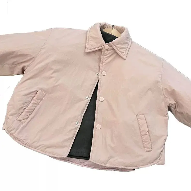 Boys' and Girls' Cotton Coats Children's Clothing 2025 Children's Winter Cotton Coats Stylish Baby Collars Cotton Shirts