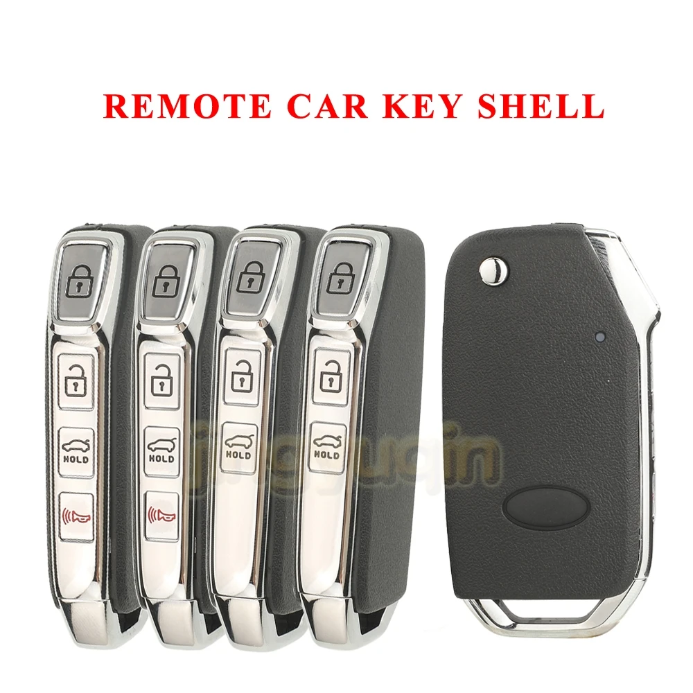 jingyuqin 3/4Buttons Key Shell New product For Kia Niro Sportage Sorento Cerato K3 K5 K8 Picanto Seltos Forte Carnival 2019-2023
